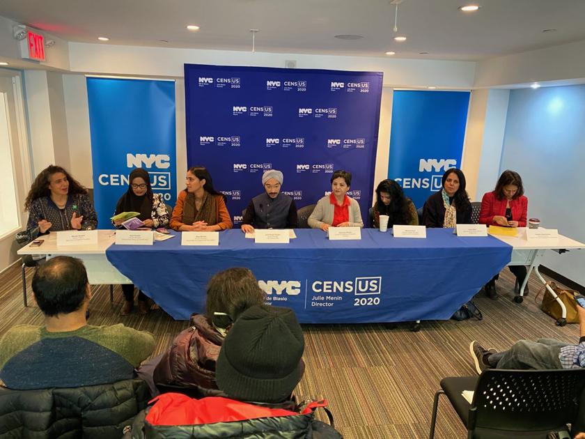 Aliya Bhatia speaking at the NYC Census South Asian Media Roundtable